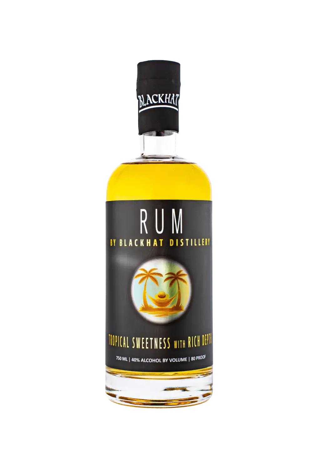 Blackhat Rum bottle