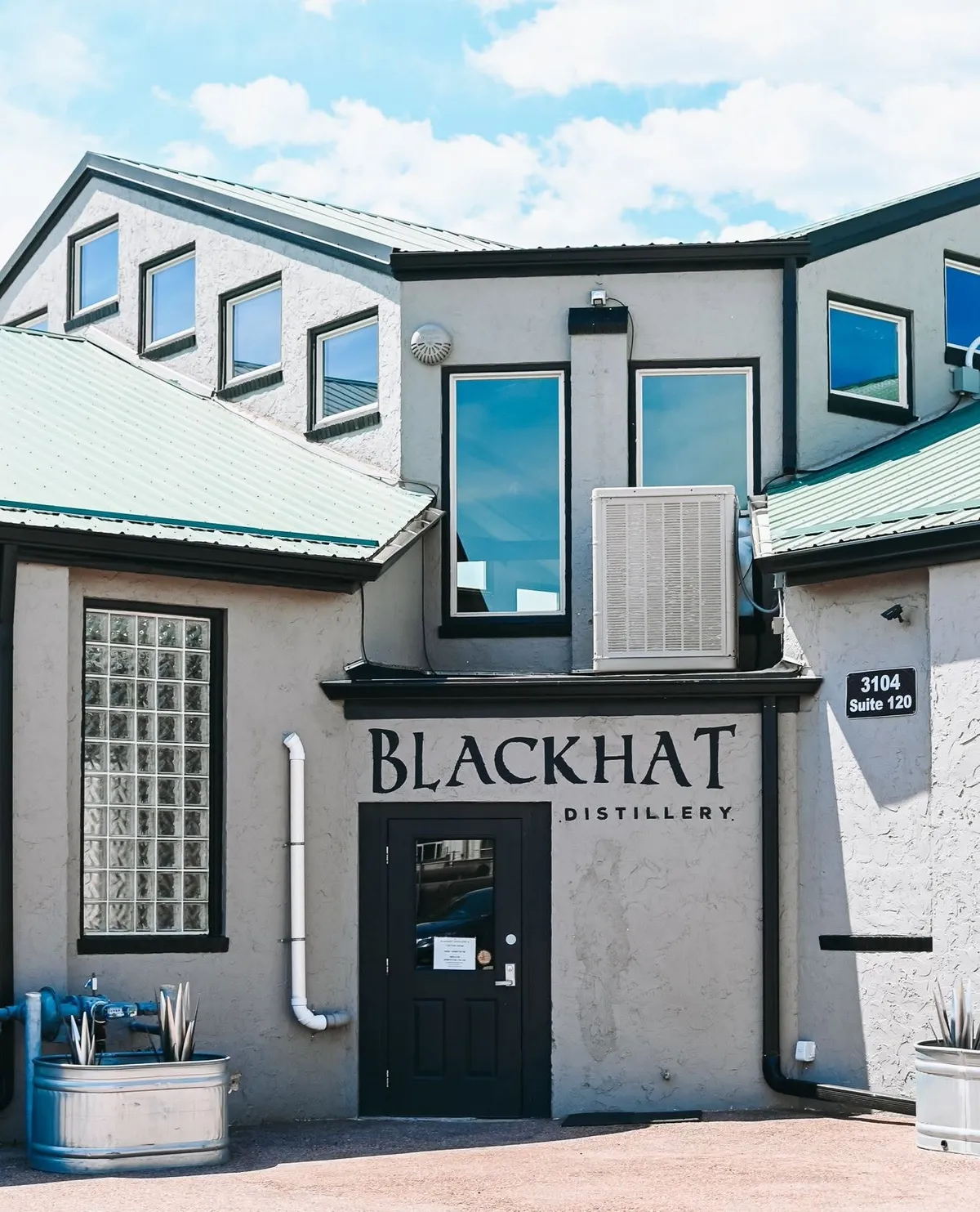 Barrel aging room at Blackhat Distillery, Colorado Springs